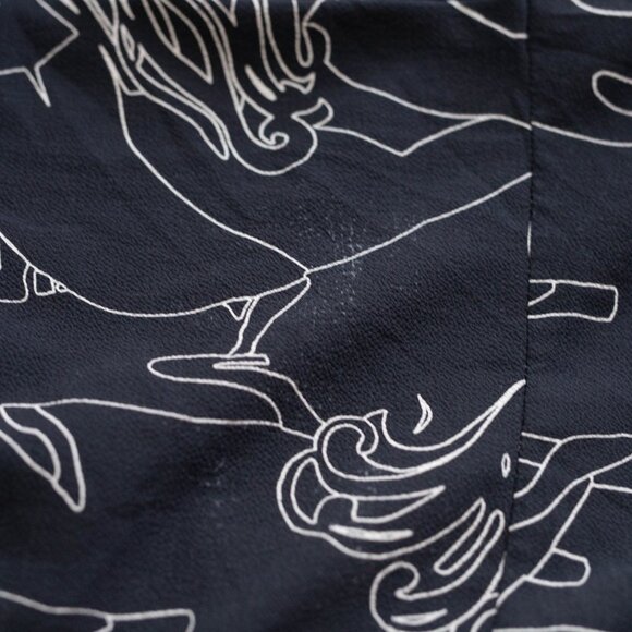 Victoria Victoria Beckham Blue Printed Collared Dress - Size 4 - Picture 8 of 11